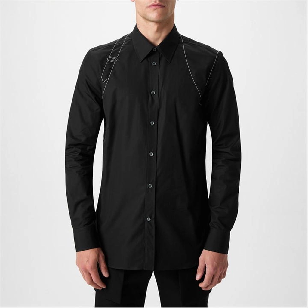 Alexander McQueen Contrast Stitch Shirt - Black